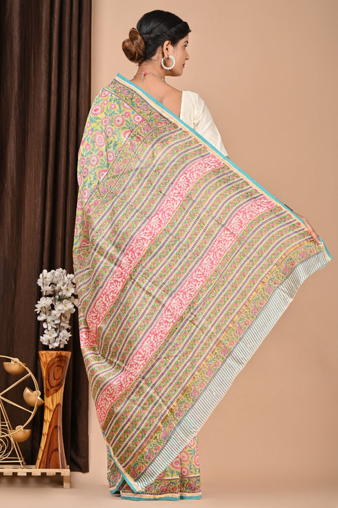 Elegant Print Chanderi Silk Saree (CHSAR41)